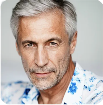 senior man satisfied with improved urinary flow and daily comfort