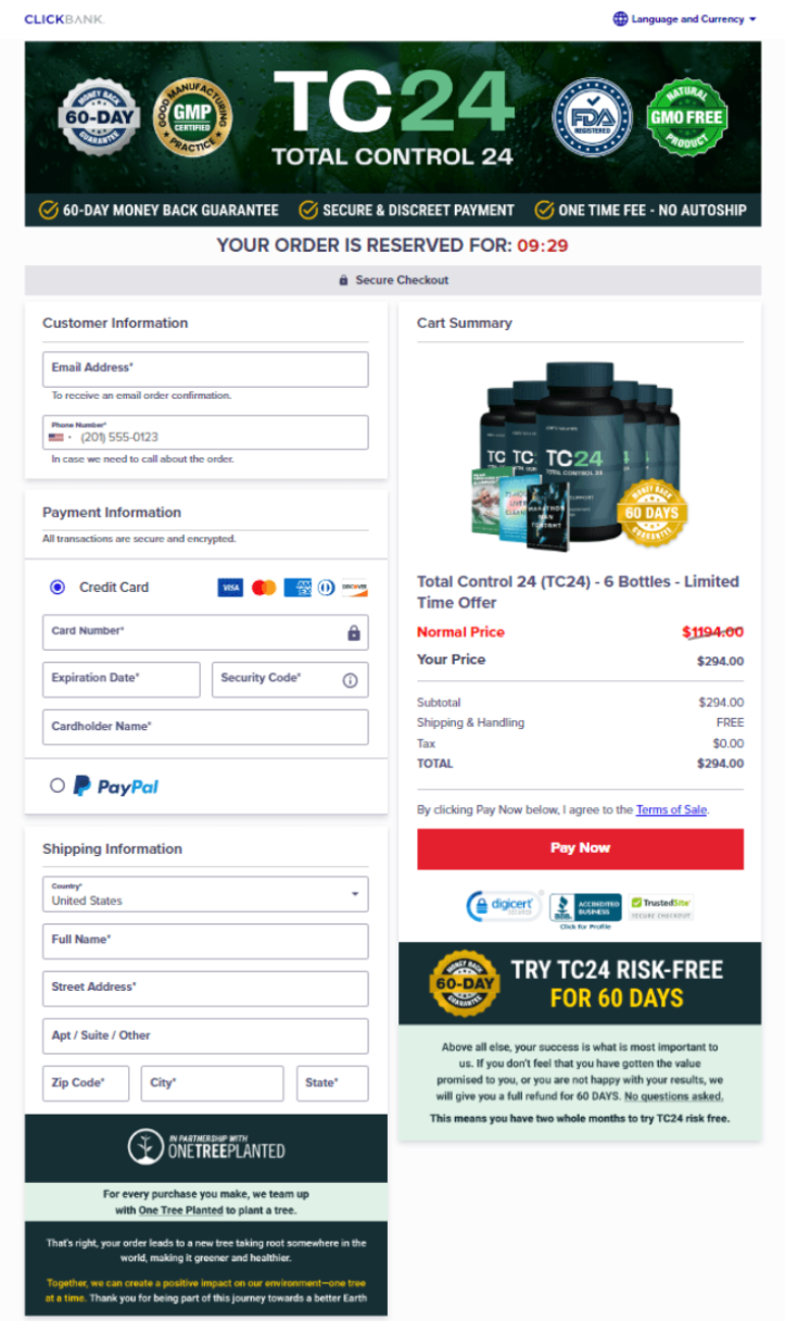 TC24 secure checkout badge ensuring safe and protected online purchase for customer confidence
